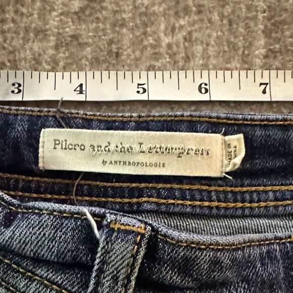 Pilcro and the Letterpress Blue Ankle Jeans with Multicolor Trim - Picture 6 of 6